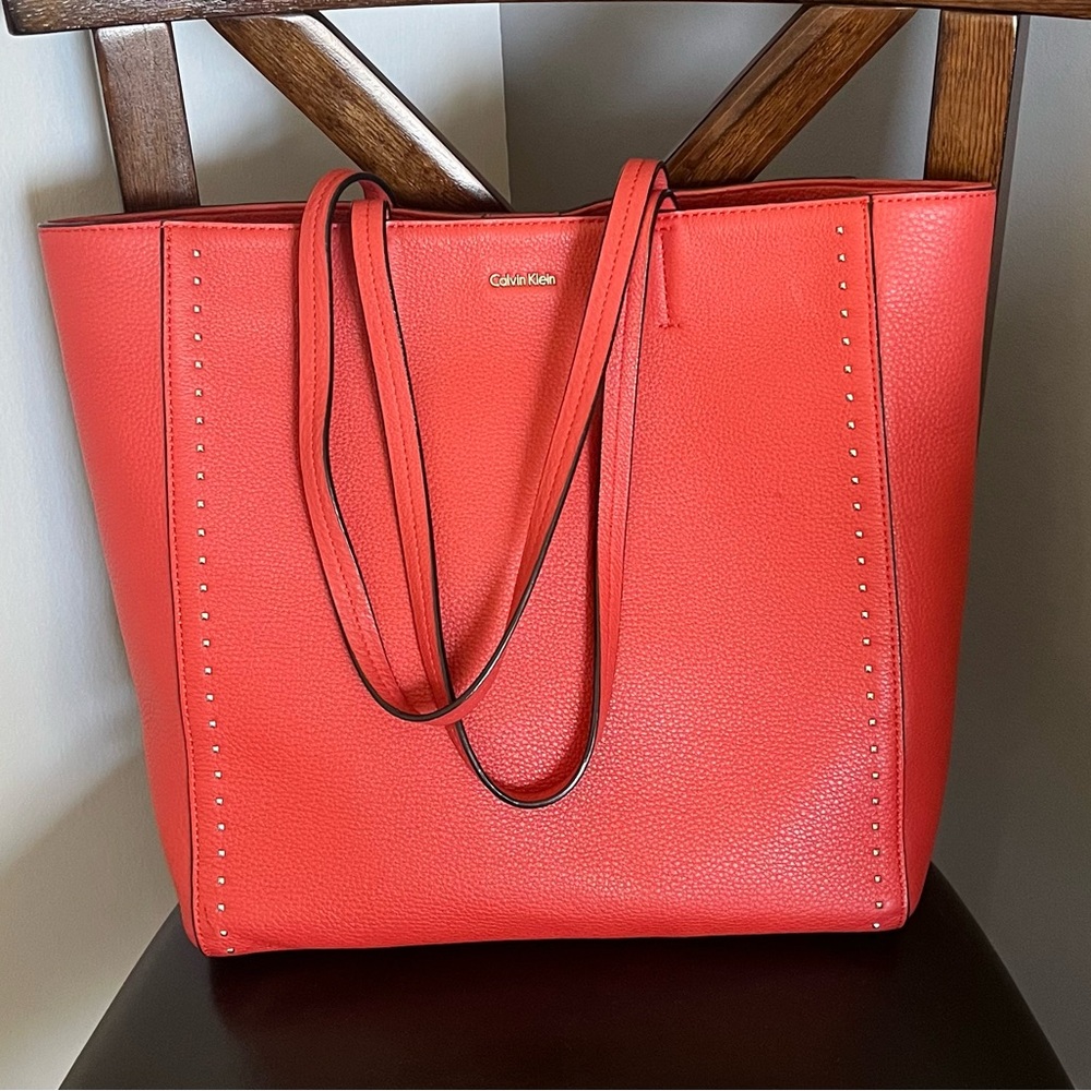 Calvin Klein Vibrant Red Tote Bag